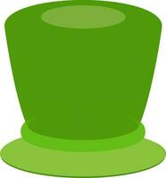 plat illustration de vert lutin chapeau. vecteur