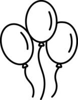 vecteur signe ou symbole de des ballons.