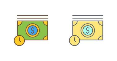 le temps est l'icône de vecteur d'argent