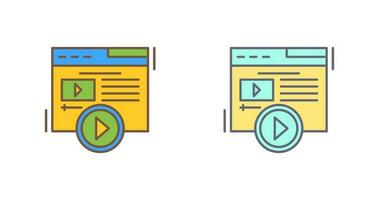 icône de vecteur de contenu vidéo