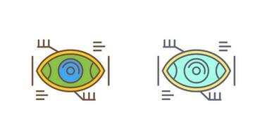 icône de vecteur de reconnaissance des yeux