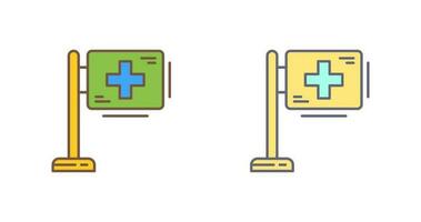icône de vecteur de signe d'hôpital