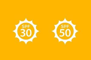 protection UV SPF 30 et 50 vecteur