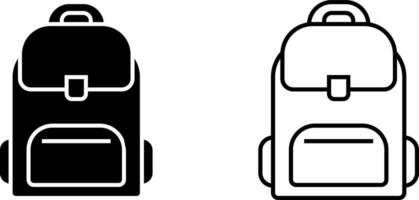 école sac icône. sac à dos icône glyphe ligne style. vecteur illustration