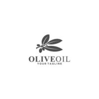 modèle de logo olive sur fond blanc vecteur