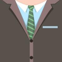 plat illustration de Pour des hommes costume avec chemise et cravate. vecteur
