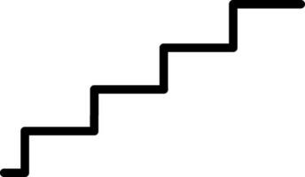 ligne art illustration de escalier icône. vecteur