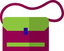 illustration de une sac dans rose et vert couleur. vecteur