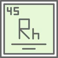 rhodium vecteur icône conception