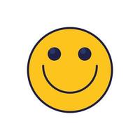 emoji médias sociaux souriant visage heureux vecteur