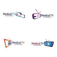 conception de vecteur icône télévision logo médical