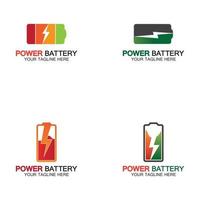 illustration vectorielle de puissance batterie logo icône vecteur