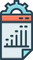 Couleur icône pour seo rapport vecteur
