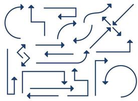 lignes de flèche dans des directions différentes définies illustration vectorielle vecteur