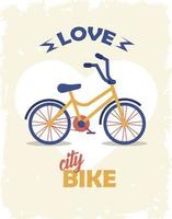 affiche de vélo d'amour vecteur