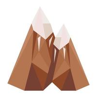 style lowpoly des montagnes vecteur