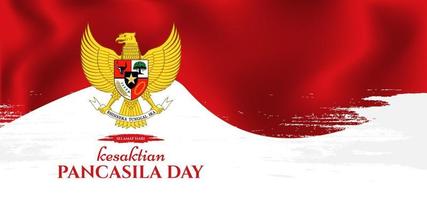 bannière de pancasila day indonésie vecteur