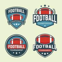 ensemble de modèles de conception de logo badge football football vecteur