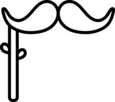 isolé moustache bâton icône dans ligne art. vecteur