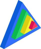 3d isométrique de coloré infographie pyramide graphique. vecteur