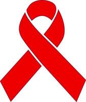 sida conscience ruban dans rouge couleur. vecteur