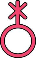 illustration de genderqueer symbole ou icône dans plat style. vecteur