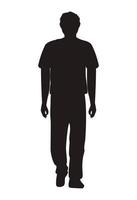 homme debout silhouette vecteur