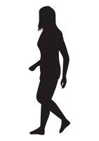 silhouette de femme marchant vecteur