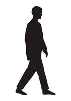 homme marchant silhouette vecteur