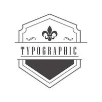 badge vintage typographique vecteur