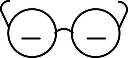 illustration de œil des lunettes icône dans linéaire style. vecteur