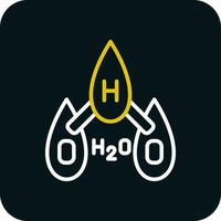 H2O vecteur icône conception