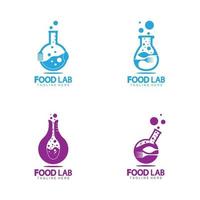 modèle de conception de laboratoire alimentaire logo vector icon illustration