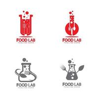 modèle de conception de laboratoire alimentaire logo vector icon illustration