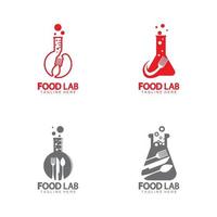 modèle de conception de laboratoire alimentaire logo vector icon illustration