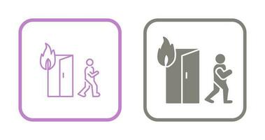 unique en cours d'exécution de l'icône de vecteur de feu