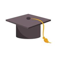 éducation graduation chapeau école icône design plat vecteur