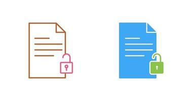 déverrouiller l'icône de vecteur de documents