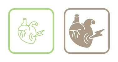 icône de vecteur de crise cardiaque