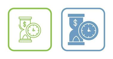 le temps est l'icône de vecteur d'argent