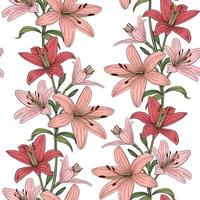 modèle vectorielle continue avec des fleurs de lys colorées vecteur