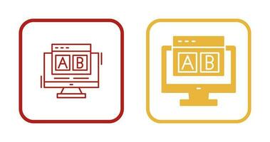 icône de vecteur de test ab