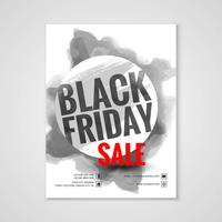 Conception de modèle de brochure abstraite vendredi noir vente affiche vecteur