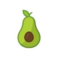 avocat fruits logo symboles des aliments sains vecteur