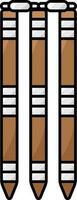 plat style guichet bâton icône dans marron et blanc couleur. vecteur