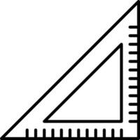 Triangle règle icône dans ligne art. vecteur