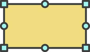 rectangle dessiner icône dans Jaune et turquoise couleur. vecteur