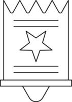 illustration de certificat icône dans ligne art. vecteur