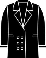 illustration de manteau icône ou symbole dans glyphe style. vecteur