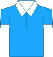 illustration de polo t chemise icône dans bleu et blanc couleur. vecteur